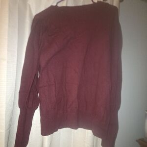 Banana Republic Rich Maroon Crew Neck Sweater